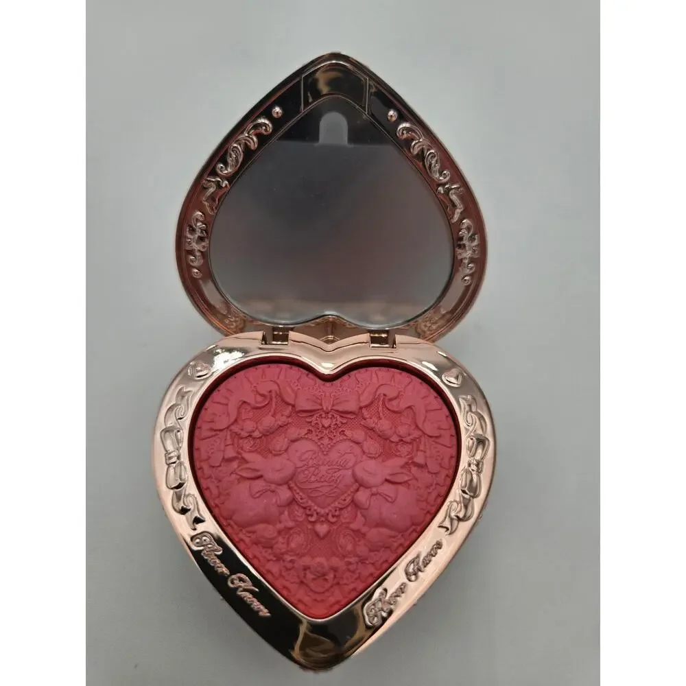 Flower Knows Bunny Garden Heart Embossed Blush New Open Box